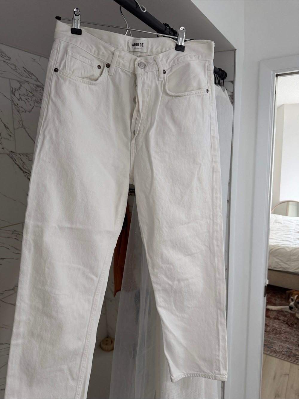 Agolde 90s crop White  Straight Jeans